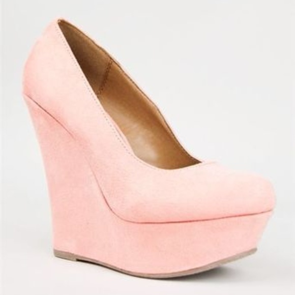 baby pink wedges